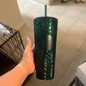 NWT Dark Teal Large Disco Starbucks Tumbler